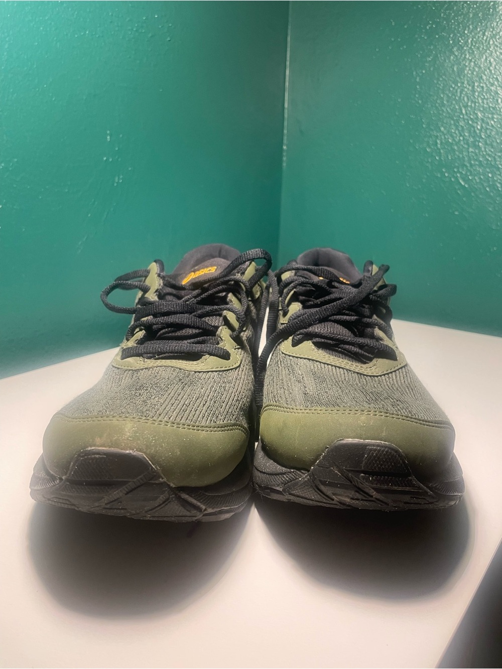 Ascics Green Athletic Sneakers